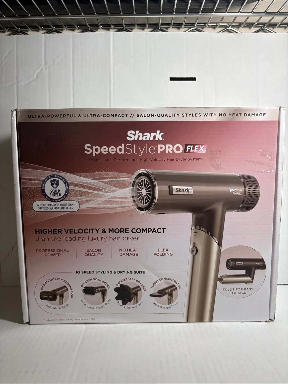 Shark SpeedStyle PRO FLEX Hair Dryer - Rose Gold